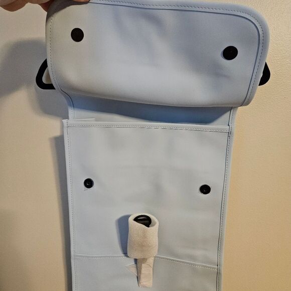 Rains Backpack Sky Light Blue Neutral Casual Unisex Waterproof Bag - Picture 4 of 9